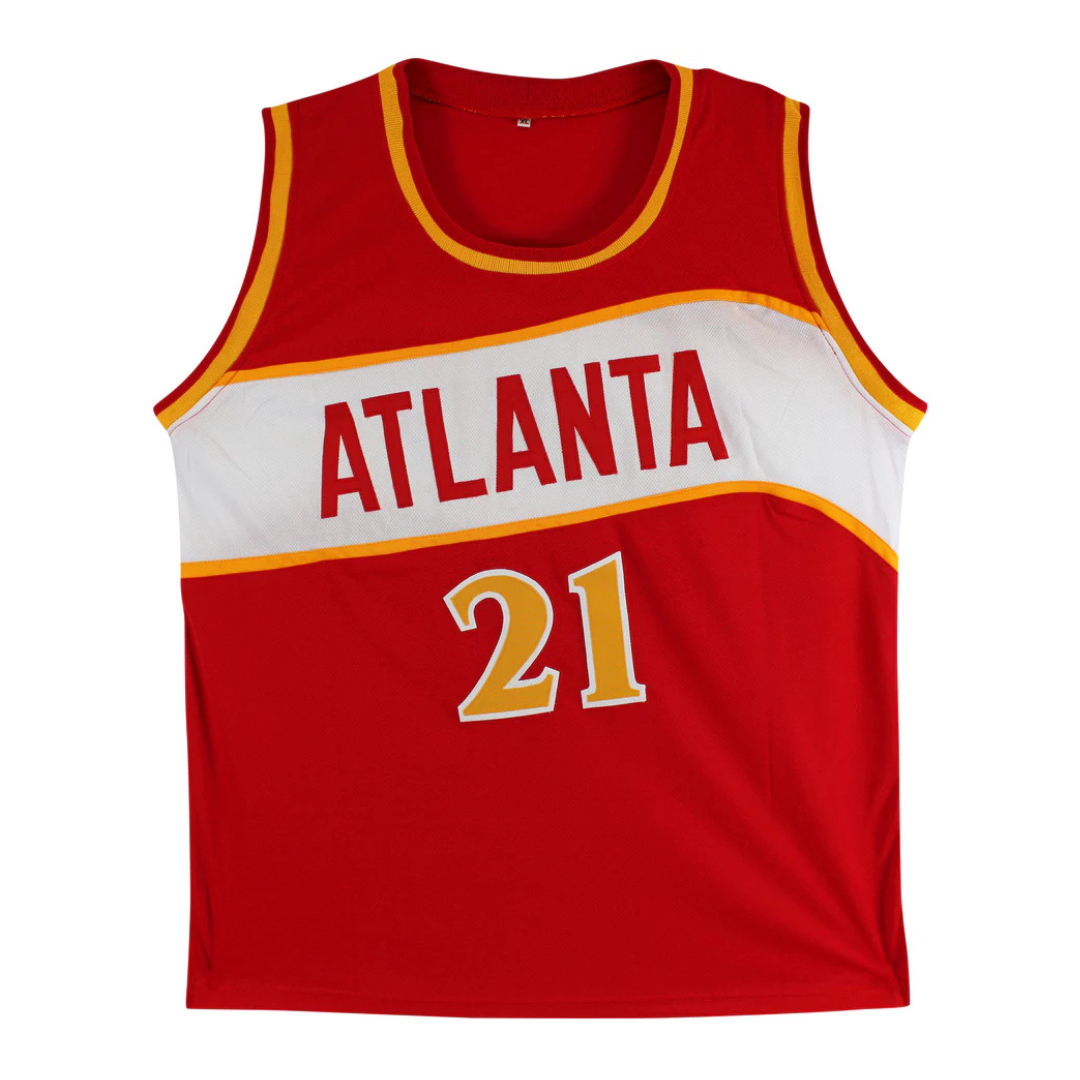 Dominique Wilkins Signed & Inscribed Atlanta Hawks Basketball Jersey with Beckett COA